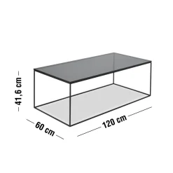 Square Sofabord 120 x 41,6 x 60 cm