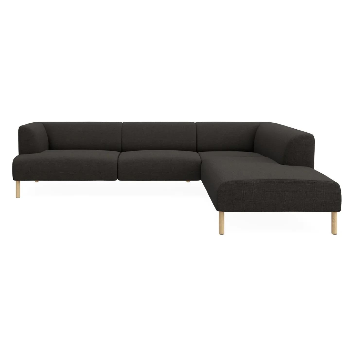 Teron højrevendt sofa med pufafslutning
