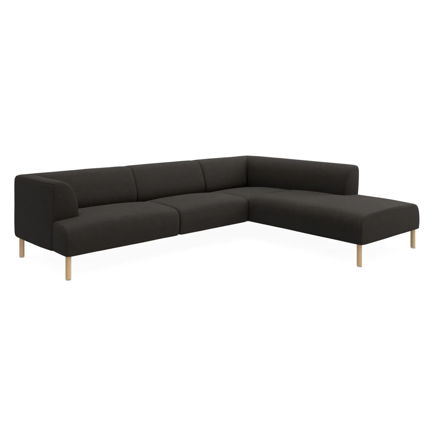 Teron højrevendt sofa med pufafslutning