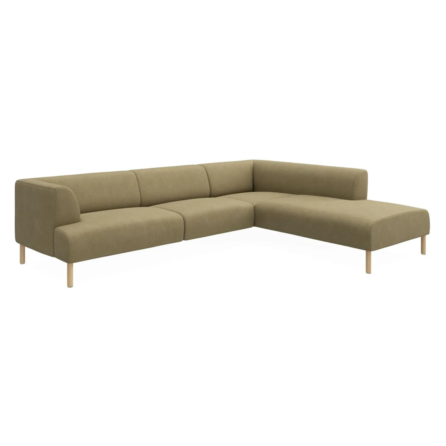 Teron højrevendt sofa med pufafslutning