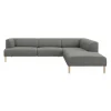 Teron højrevendt sofa med pufafslutning
