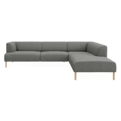 Teron højrevendt sofa med pufafslutning