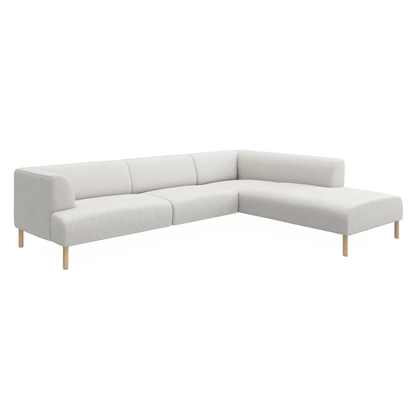 Teron højrevendt sofa med pufafslutning