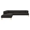 Teron venstrevendt sofa med pufafslutning