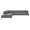Teron venstrevendt sofa med pufafslutning