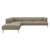 Teron venstrevendt sofa med pufafslutning