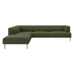 Teron venstrevendt sofa med pufafslutning