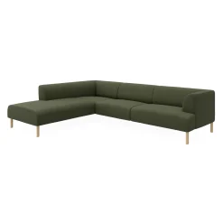 Teron venstrevendt sofa med pufafslutning