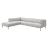 Teron venstrevendt sofa med pufafslutning