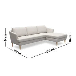 Timian højrevendt sofa med chaiselong