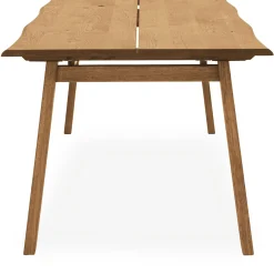 True Spisebord 200 x 95 x 75 cm, plade + ben i lyst træ