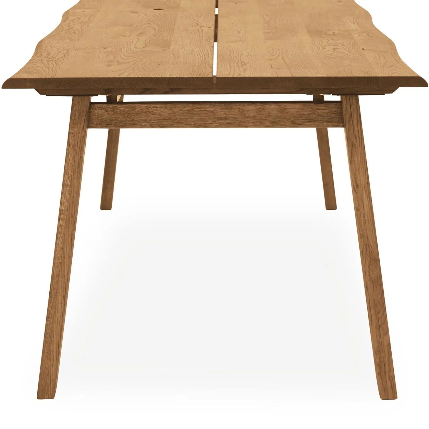 True Spisebord 200 x 95 x 75 cm, plade + ben i lyst træ