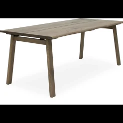 True Spisebord 240 x 95 x 75 cm, plade + ben i mørkt træ