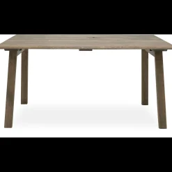 True Spisebord 160 x 95 x 75 cm, plade + ben i mørkt træ