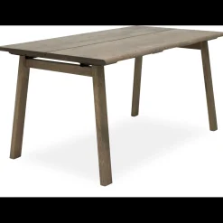 True Spisebord 160 x 95 x 75 cm, plade + ben i mørkt træ