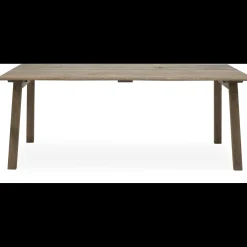True Spisebord 200 x 95 x 75 cm, plade + ben i mørkt træ