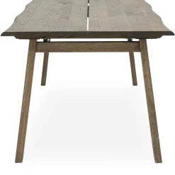 True Spisebord 200 x 95 x 75 cm, plade + ben i mørkt træ