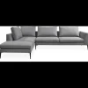 Vetland venstrevendt hjørnesofa med pufafslutning