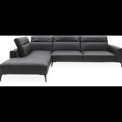 Volanti venstrevendt sofa med pufafslutning