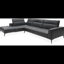 Volanti venstrevendt sofa med pufafslutning