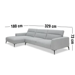 Volanti venstrevendt sofa med chaiselong